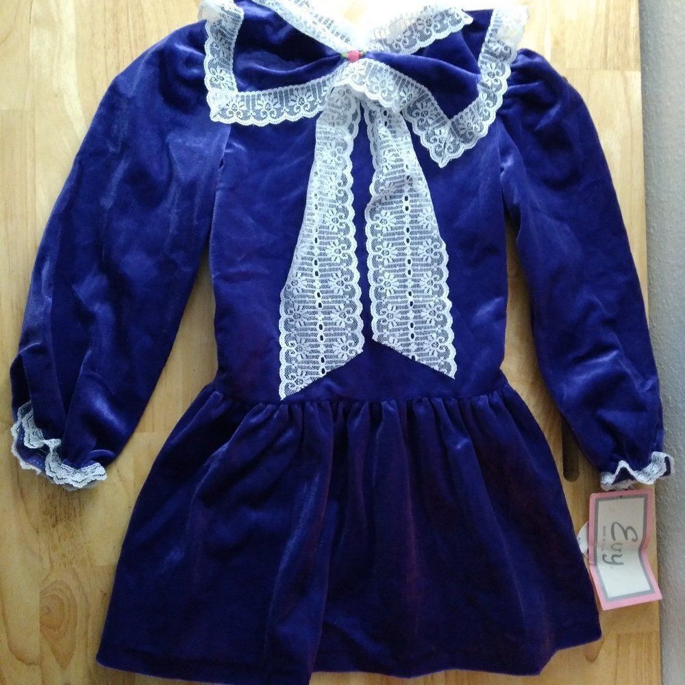 NWT Deadstock Vintage Evy Velveteen Victorian Dress
